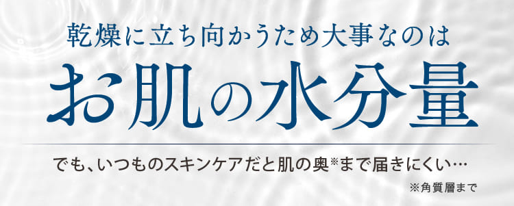 感想に立ち向かうため大事なのはお肌の水分量